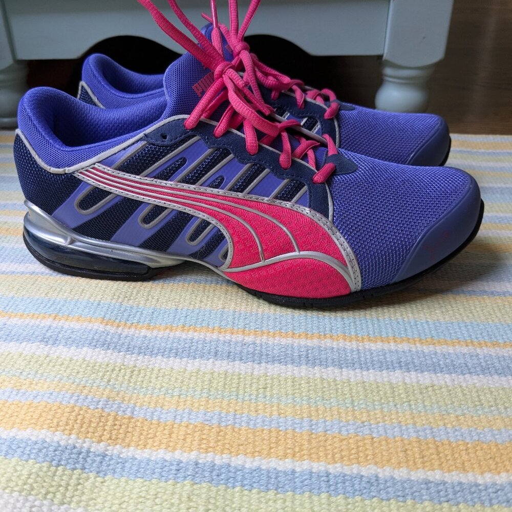 PUMA Voltaic-3 Purple and pink eco ortholite 10 Cell running shoes size 9